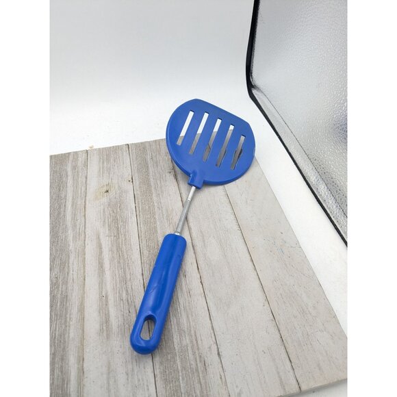 Blue Nylon Slotted Spatula Flipper Wide Turner 11” - Picture 1 of 9